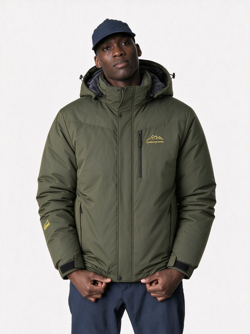 Men's Fleece‑Lined Winter Jacket | Waterproof Windproof Hooded Outdoor Ski Coat M‑6XL
