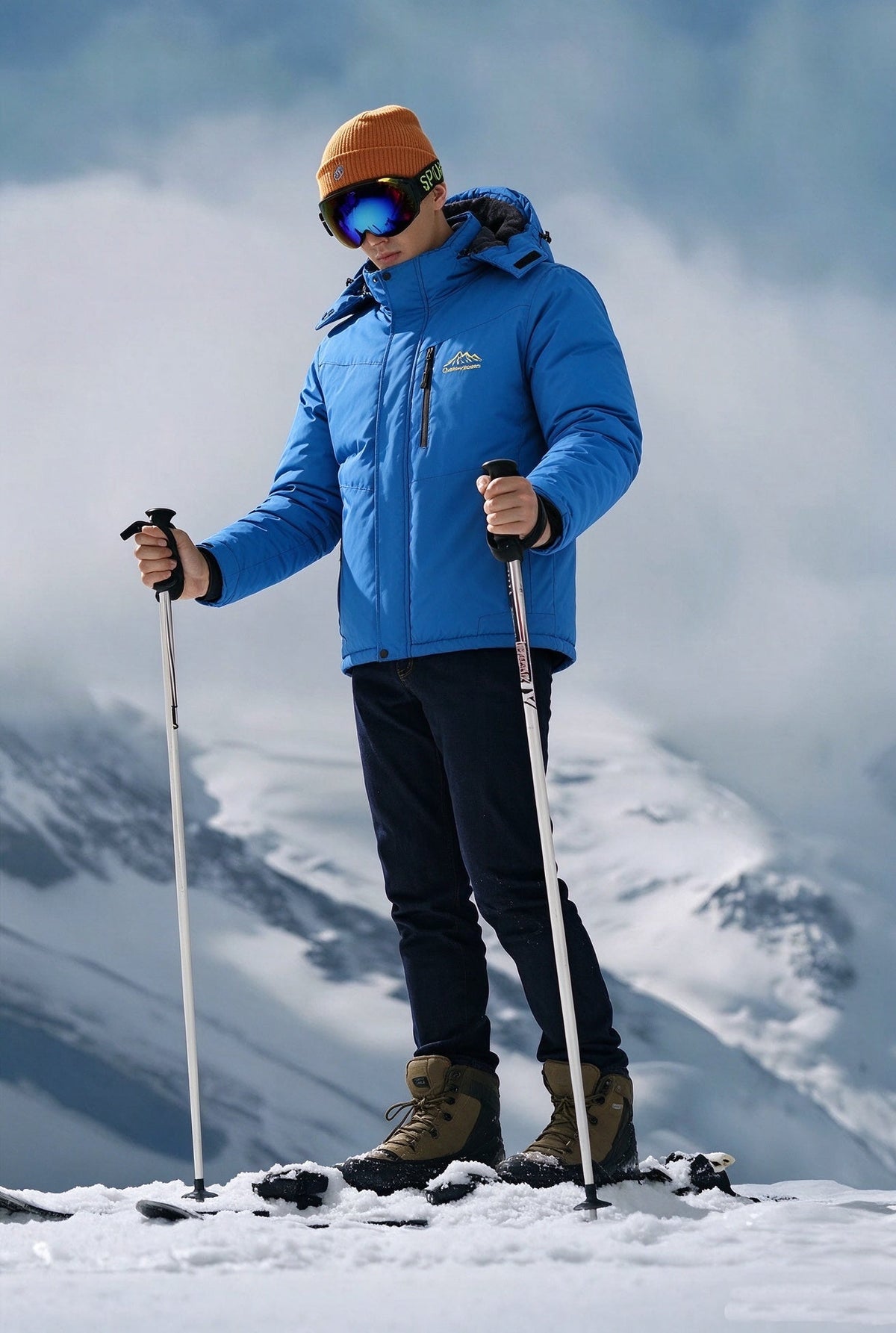 Men's Fleece‑Lined Winter Jacket | Waterproof Windproof Hooded Outdoor Ski Coat M‑6XL