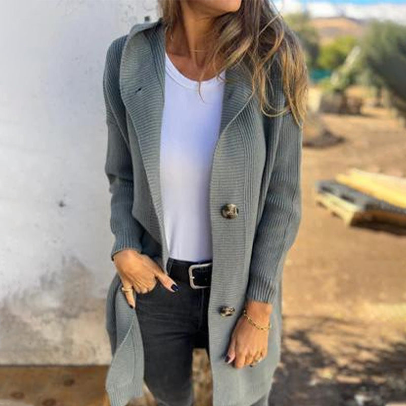 Cozy Hooded Knit Cardigan